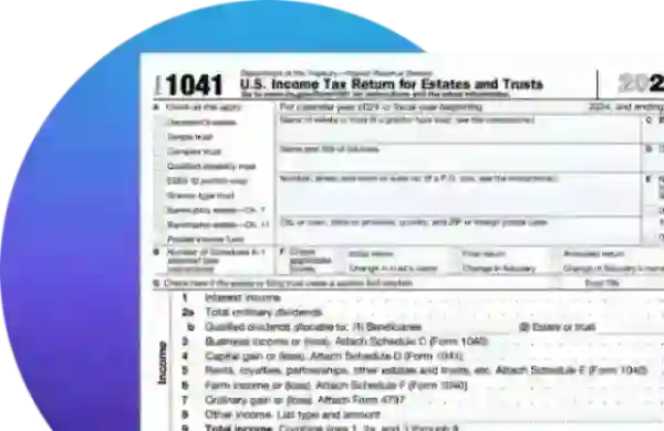IRS 1041 tax form